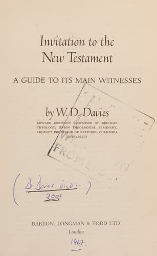 Tapa de Invitation to the New Testament