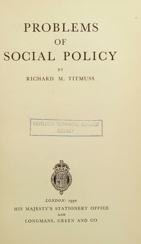 Tapa de Problems of social policy