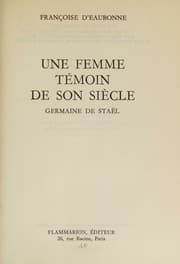 Tapa de Une Femme Temoin De Son Siecle