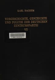 Tapa de Vorgeschichte, Geschichte und Politik der deutschen Zentrumspartei