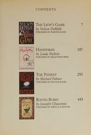 Tapa de Select Edition (The Lion's Game, Handyman, Round Robin, The Patient, Volume 250)