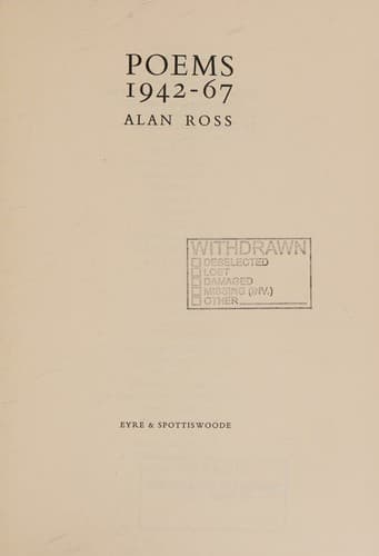 Tapa de Poems, 1942-67