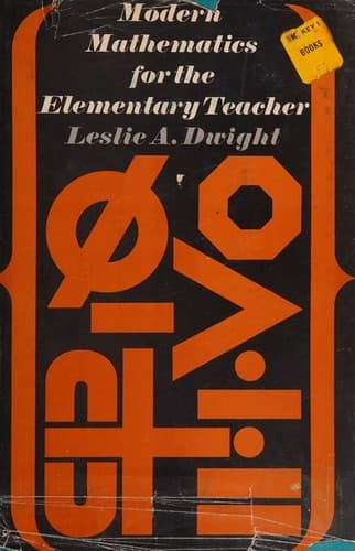 Tapa de Modern mathematics for the elementary teacher