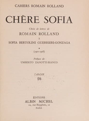 Tapa de Chère Sofia