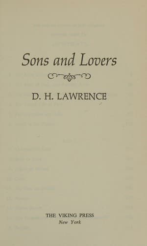 Tapa de Sons and lovers