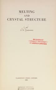 Tapa de Melting & Crystal Structure,