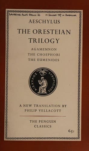 Tapa de aeschylus the oresteian trilogy