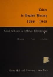 Tapa de Crises in English History