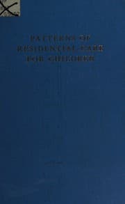 Tapa de Patterns of residential care for children