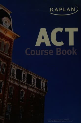 Tapa de Kaplan ACT Course Book
