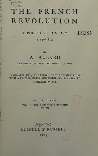 Tapa de The French Revolution;