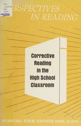Tapa de Corrective reading in the high school classroom