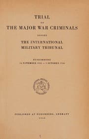 Tapa de Trial of the Major War Criminals Before the International Military Tribunal