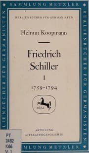 Tapa de Friedrich Schiller I, 1759-1794. Realienbucher Fur Germanisten; Abteilung Literaturgeschichte.