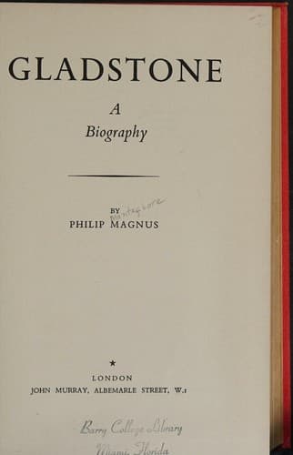 Tapa de Gladstone a Biography