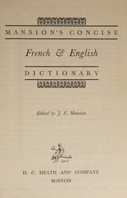 Tapa de Mansion's Concise French and English Dictionary