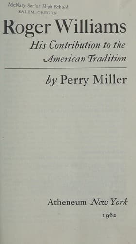 Tapa de Roger Williams