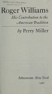 Tapa de Roger Williams