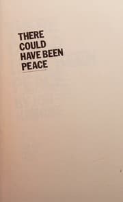 Tapa de There could have been peace