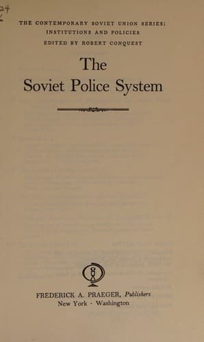 Tapa de The Soviet Police system