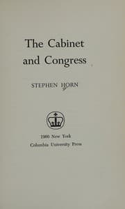 Tapa de The Cabinet and Congress