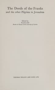 Tapa de The deeds of the Franks and the other pilgrims to Jerusalem