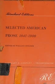 Tapa de selected American Prose the Realistic Movement 1841 - 1900