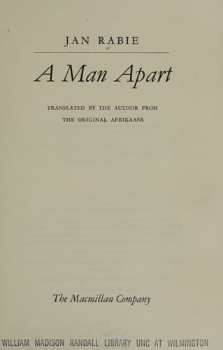 Tapa de A Man Apart