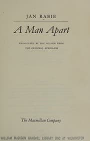 Tapa de A Man Apart