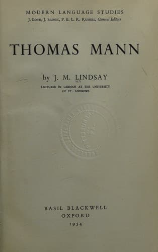 Tapa de Thomas Mann