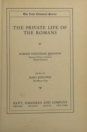 Tapa de The private life of the Romans, (The Lake classical series)
