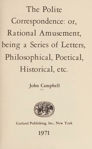 Tapa de The polite correspondence