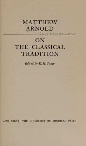 Tapa de On the classical tradition