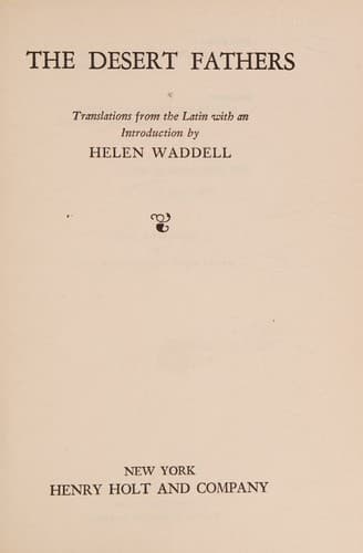 Tapa de the desert fathers