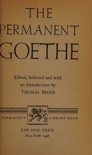 Tapa de the permanent goethe