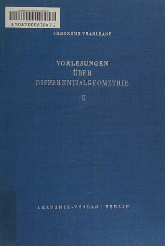 Tapa de Vorlesungen Uber Differentialgeometrie