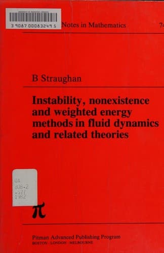 Tapa de Instability, nonexistence and weighted energy methods in fluid dynamics and related theories