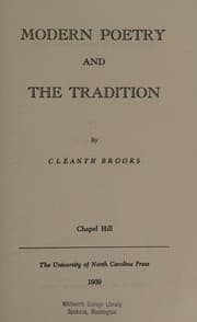 Tapa de Modern Poetry and the Tradition