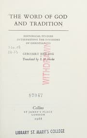 Tapa de The Word of God and Tradition