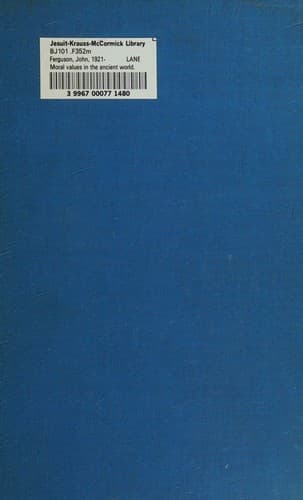 Tapa de Moral values in the ancient world.