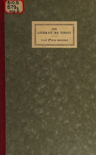 Tapa de On literature today