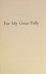 Tapa de For My Great Folly and The Moneyman