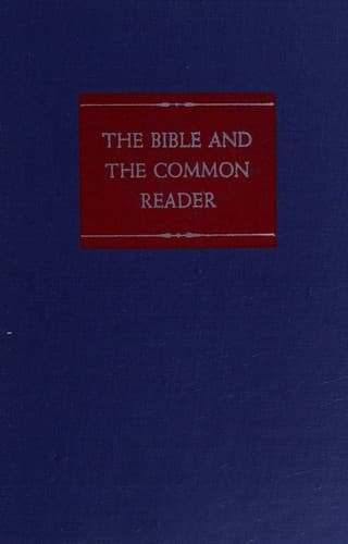 Tapa de The Bible and the common reader