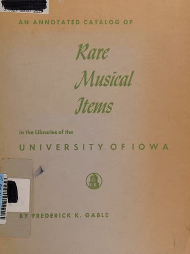 Tapa de Rare Musical Items