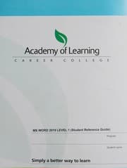 Tapa de Academy of Learning CAREER COLLEGE