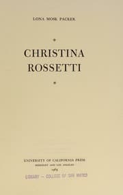 Tapa de Christina Rossetti