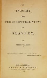 Tapa de An inquiry into the scriptural views of slavery