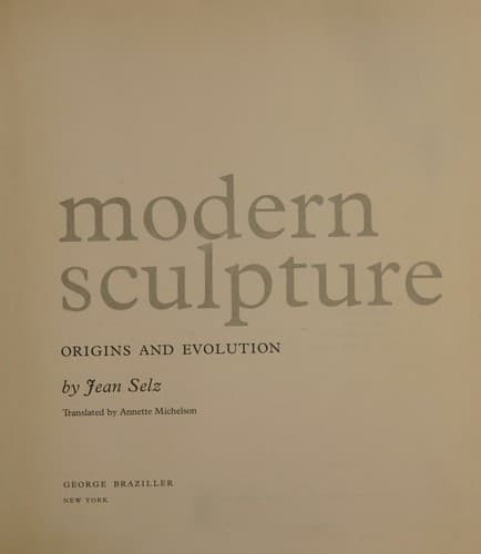 Tapa de Modern Sculpture Origins and Evolution