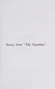 Tapa de Essays From 'the Guardian.' [ 1910 ]