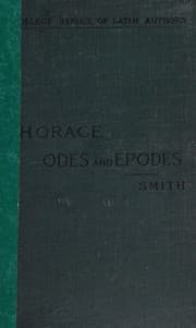 Tapa de The odes and epodes of Horace;